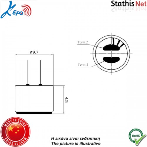 Κάψα πυκνωτική μεγάλη PCB 4.5V KPCM-G29Β Kepo Κάψα πυκνωτική μεγάλη PCB 4.5V KPCM-G29Β Kepo