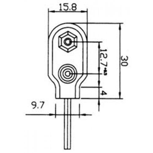 Κλιπς μπαταριών 9V με καλώδιο XJ-L009A