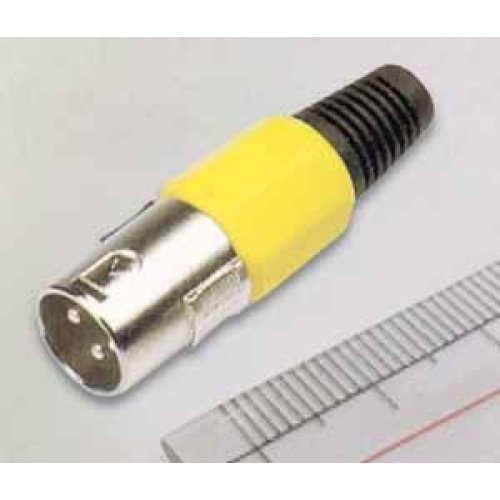Cannon αρσενικό 3pin κίτρινο MI6045 Cannon αρσενικό 3pin κίτρινο MI6045