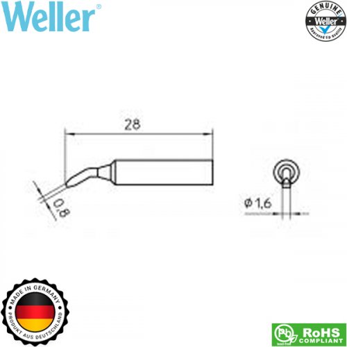 Μύτη κολλητηριού 1.6x0.8mm XNT AX T0054486499 Weller