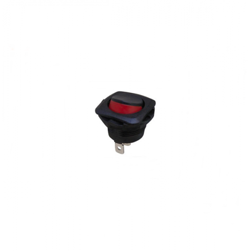 Διακόπτης rocker mini ΟΝ-OFF 10A 250V 2P R13-135A2 κόκκινη ένδειξη χωρίς λυχνία στρόγγυλο κουμπί