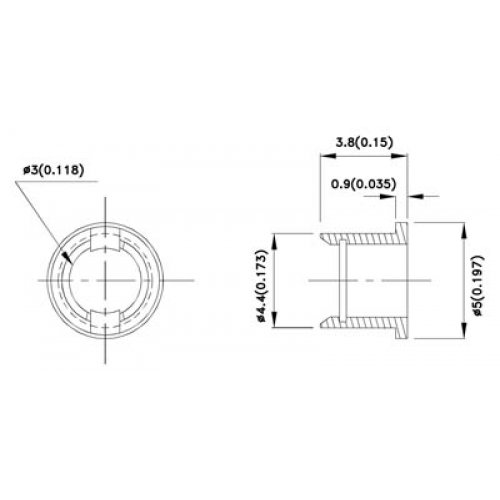 Βάσεις led 3mm RTC-31 KGB