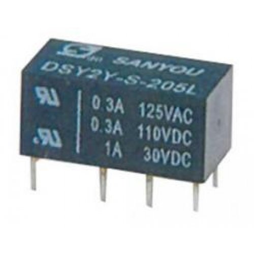 Relay ultra-miniature 24V DC 1A 2pins  DSY2Y-S-224L SANYOU