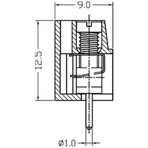 Κλέμα τυπωμένου 2pins pitch 5mm μπλε XY300V-A-2P Xinya