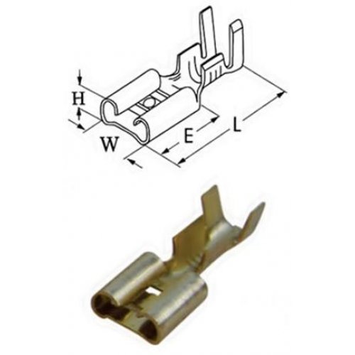 Ακροδέκτης γυμνός συρταρωτός θηλυκός 6.3-2.5mm (1301400) MTA