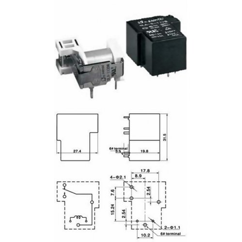 Relay τύπου Τ 30A 12V SLA-S-112DM SANYOU