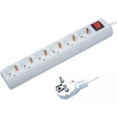 Πολύπριζο 6 σούκο 3x1.5mm 5m ΧΜ-D06Κ με διακόπτη