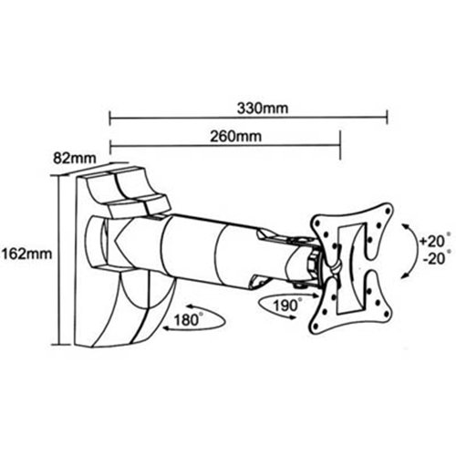 Βάση σπαστή LCD 10"-30" LCD-502 Brateck