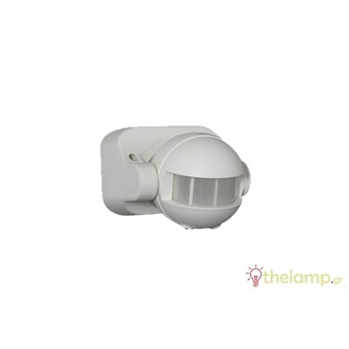 Ανιχνευτής κίνησης τοίχου λευκός 1000W 230V 180° PIR-400W IP44