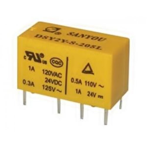 Relay ultra-miniature 6V DC 1A 2pins DSY2Y-S-206L SANYOU