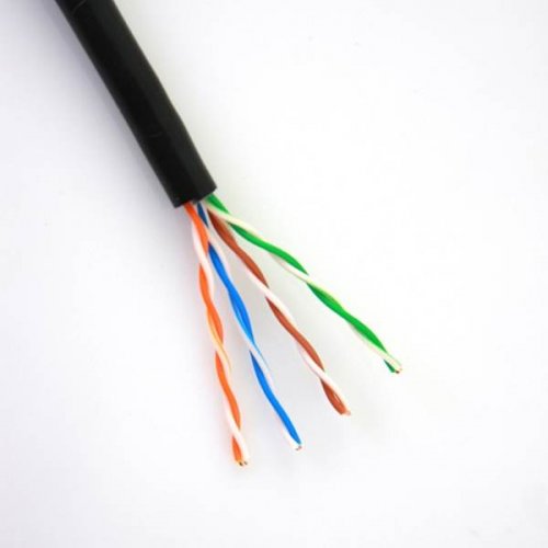 Καλώδιο δικτύου UTP CAT5e μονόκλωνο 24AWG (PVC+PE) 305m μαύρο