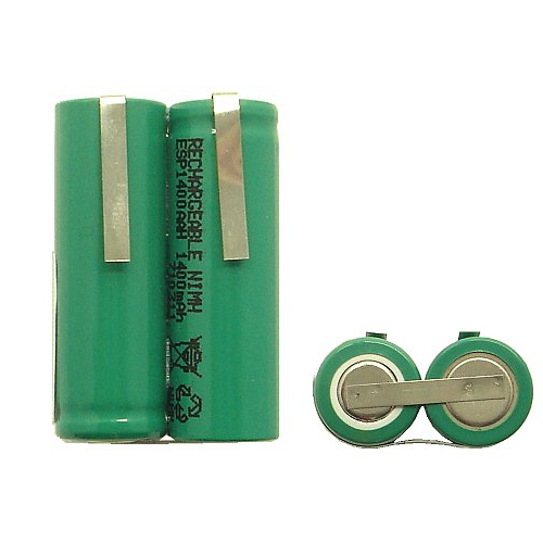 Μπαταρία pack 2 pcs x 1.2V 4/5 AA 2.4V 1200mAh Ni-Mh με λαμάκι Code S Fujitron