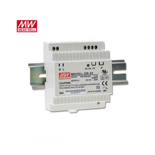 Τροφοδοτικό ράγας 230V IN -> OUT 12VDC 30W 2A DR30-12 Mean Well