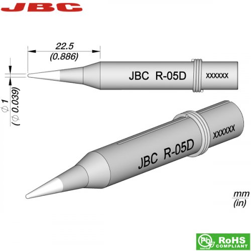Μύτη κολλητηριού 1mm R-05D JBC
