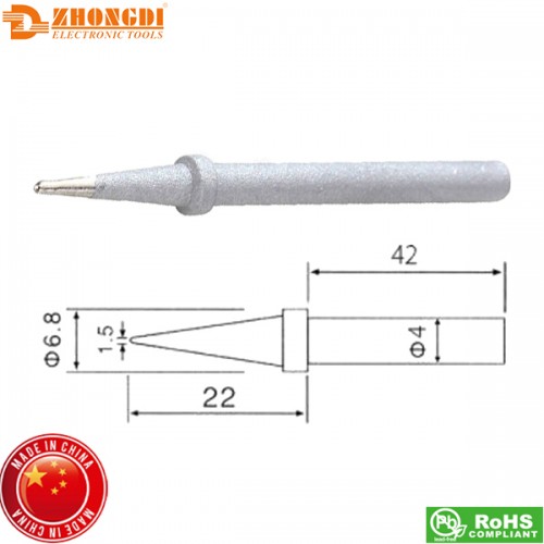 Μύτη κολλητηριού 1.5mm C1-16 για το σταθμό κόλλησης ZD98/99 Zhongdi