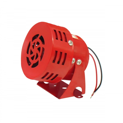 Σειρήνα mini περιστροφική 230V AC 100dB 82x83x75mm μεταλλική κόκκινη IP40 MS-190 CNTD