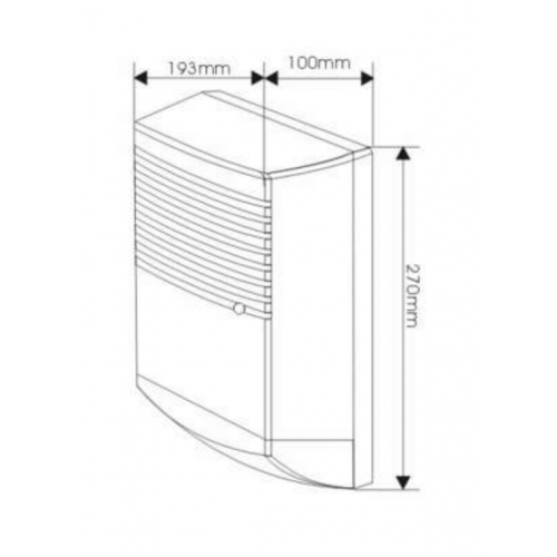 Σειρήνα εξωτερική συναγερμού με φλας και LED 14V DC 128dB 270x193x100mm IP54 BS-1N OEM
