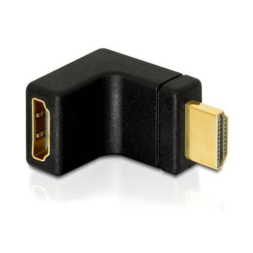 Αντάπτορας HDMI αρσενικό -> HDMI θηλυκό με γωνία 90* πάνω 65072 Delock