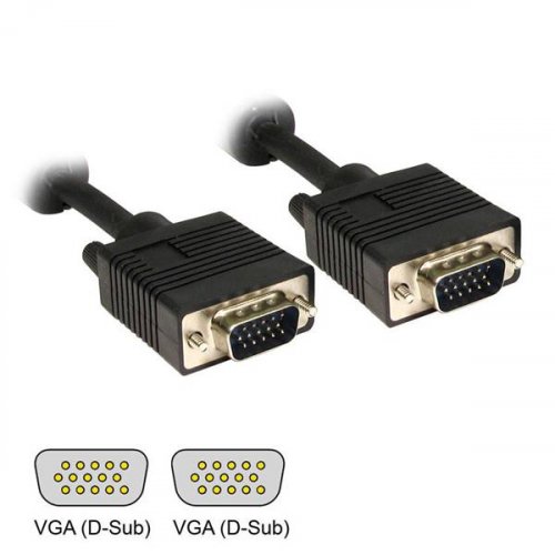Καλώδιο S VGA -> HDB15 αρσενικό -> S VGA αρσενικό 5m high quality μαύρο PL-VG151