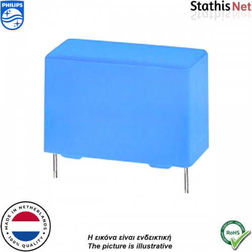 Πυκνωτής πολυεστέρα MKT 63V 1μF P5.08mm 222237075394 370 Philips
