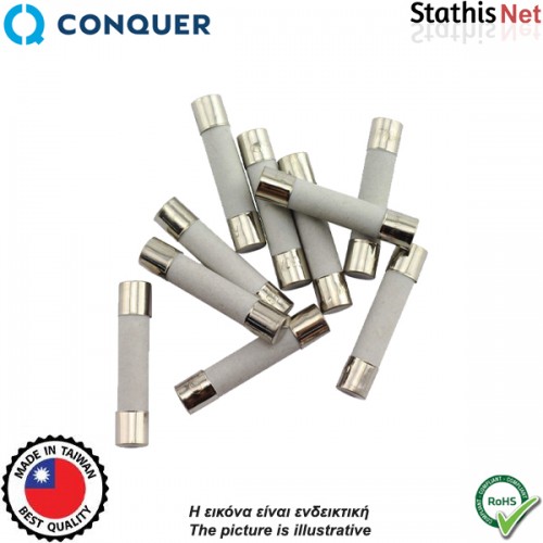 Ασφάλεια κεραμική 5x20mm βραδείας 0.63Α UDA 630MA Conquer Electronic