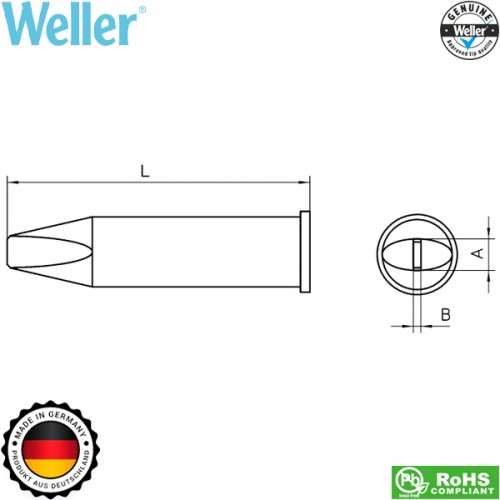 Μύτη κολλητηριού 5x1.2mm XHT D T0054480199 Weller