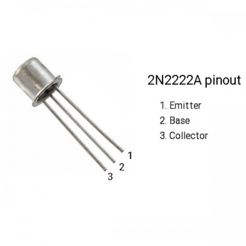 Transistor 2N2222A NPN 40V 800mA HFE-300 TO18