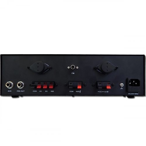 Ενισχυτής μικροφωνικός 12VDC + 230VAC 55W 100V 4xMIC/USB/FM SM-1204B AUDIEN