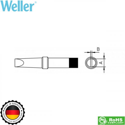 Μύτη κολλητηριού 2.4x0.8mm PT B8 για 24V Weller