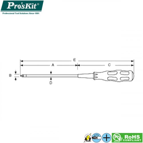 Κατσαβίδι μαγνητικό σταυρός 1x100mm 89410B ProsKit