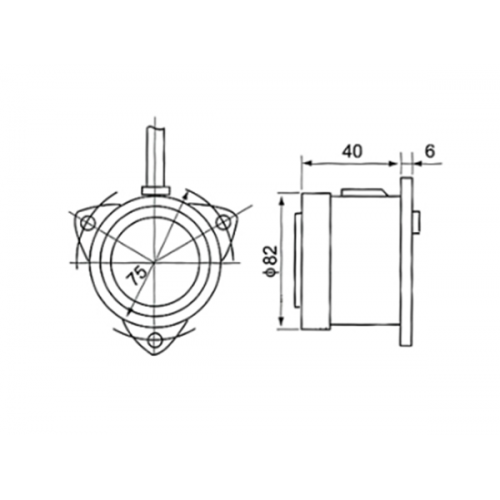 Σειρήνα buzzer 24V DC 80dB 82x40mm πράσινη IP40 HRB-P75 (C-F75) KZE