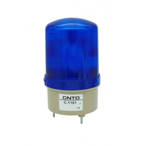 Φάρος μεγάλος LED strobe 12V DC περιστρεφόμενος 85x160mm μπλέ IP40 C-1101 CNTD