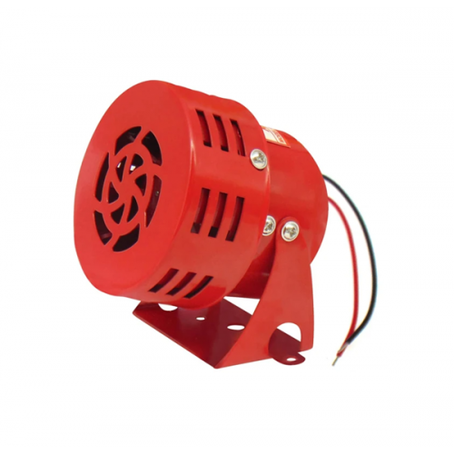 Σειρήνα mini περιστροφική 12V DC 100dB 82x83x75mm μεταλλική κόκκινη IP40 MS-190 CNTD