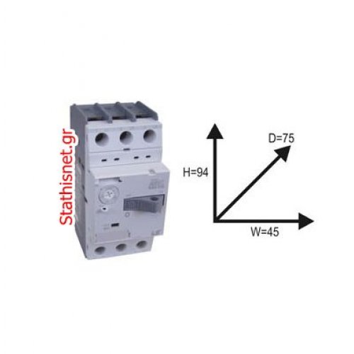 Θερμομαγνητικός διακόπτης ράγας 6-10Α MMS-32S ON-OFF LS