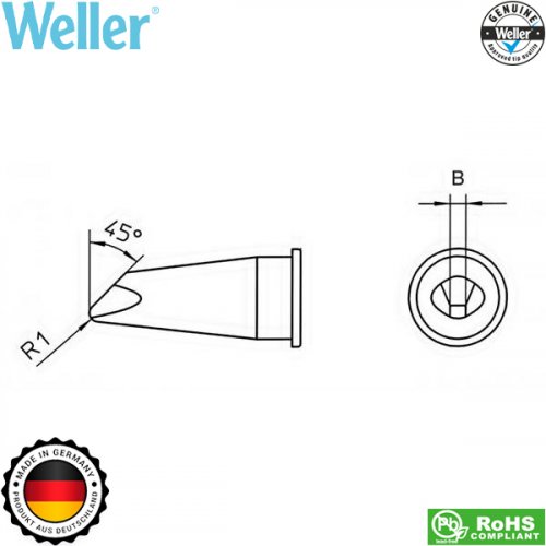 Μύτη κολλητηριού 1,8mm LHT D 45° T0054445699 Weller