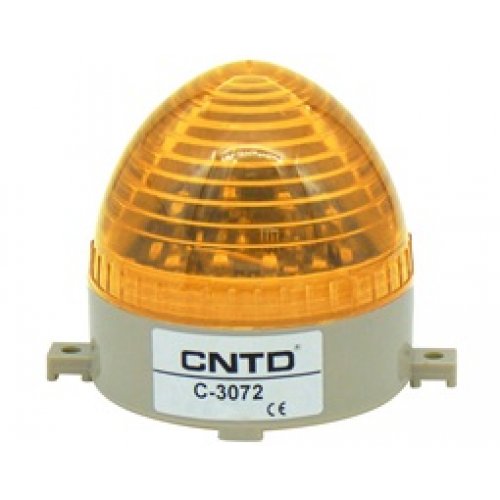 Φάρος LED strobe μικρός 230VAC κίτρινος 85X75mm LTD3072