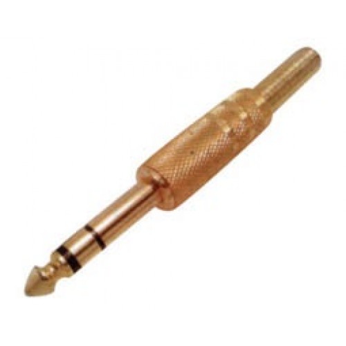 Κονέκτορας καρφί 6.3mm stereo μεταλλικό χρυσό AP005 Ultimax