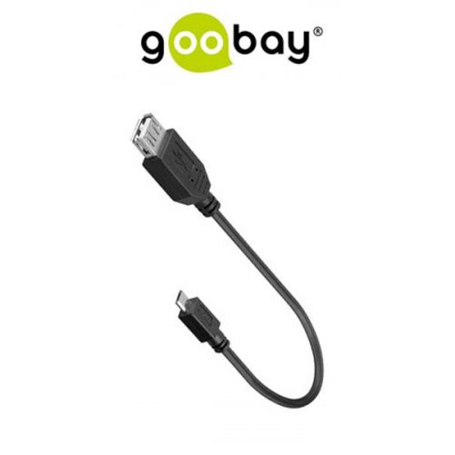 Καλώδιο OTG USB 2.0 θηλυκό -> USB micro B 0.2m 95194 Goobay