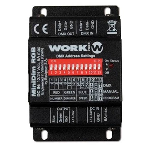 Dimmer work minidim RGB 3Ch controller 6A 12-24V