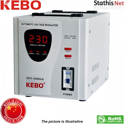 Σταθεροποιητής τάσης 5000VA τύπου servo ψηφιακός SDC-5000VA KEBO