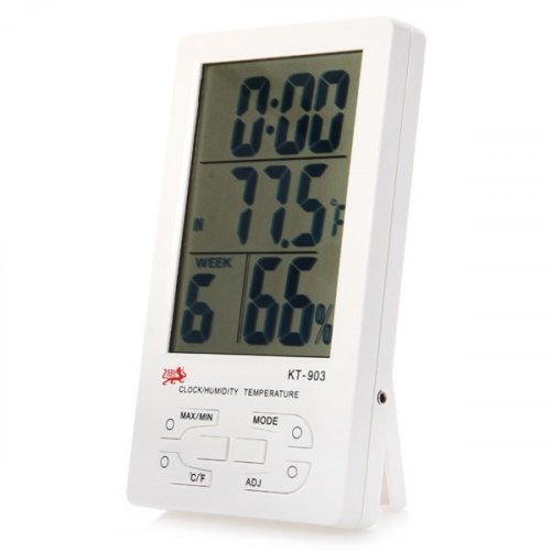 Θερμόμετρο - υγρόμετρο ψηφιακό με ημερολόγιο και ξυπνητήρι KT-903