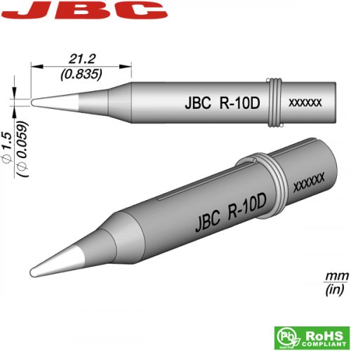 Μύτη κολλητηριού 1.5mm R-10D JBC