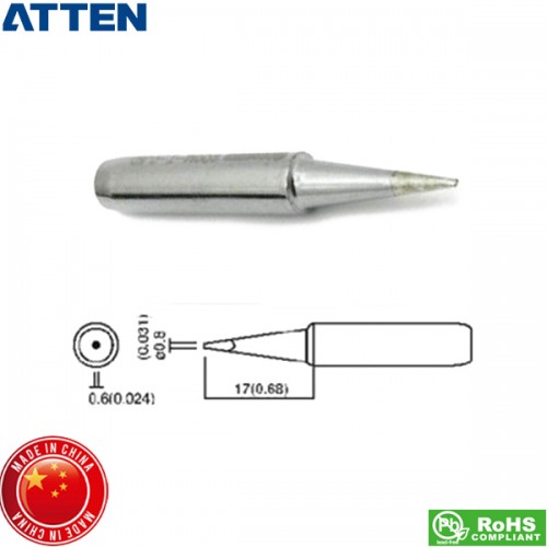 Μύτη κολλητηρίου 0.8mm ΑΤ900M-T-0.8D για το κολλητήρι AT938D Atten