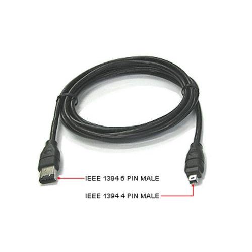 Καλώδιο H/Y firewire 6pin αρσενικό -> 4pin αρσενικό 2m CCGP62100BK20 Nedis