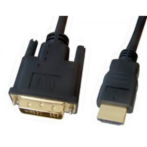 Καλώδιο HDMI -> DVI-I 18+1 10m μαύρο επίχρυσο Lancom