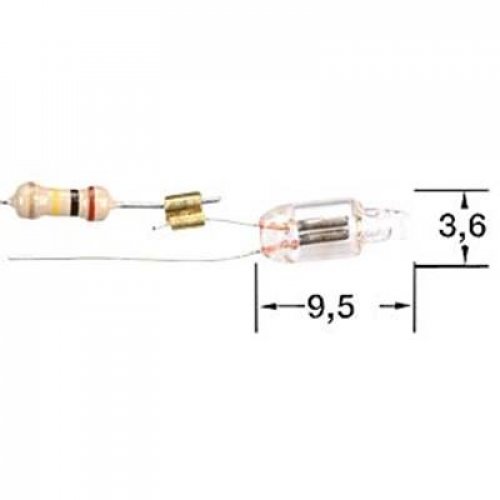 Λαμπάκι ψείρα νέον 3.8x9.5mm 230v 1.4ma με αντίσταση L 2108 Λαμπάκι ψείρα νέον 3.8x9.5mm 230v 1.4ma με αντίσταση L 2108