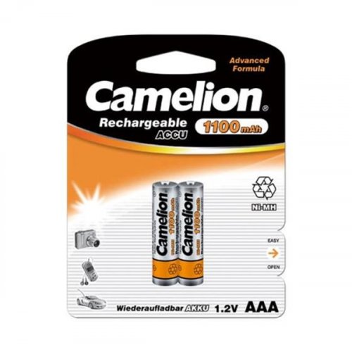 Μπαταρία επαναφορτιζόμενη 1.2V R03 AAA 1100mAh Νi-Mh BL2pcs ACCU Camelion