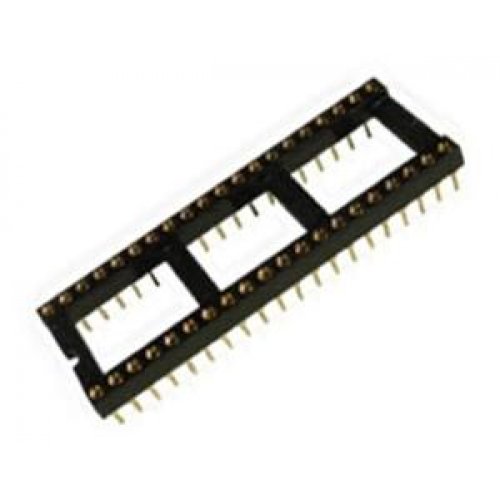 Βάση IC PCB DIP 40pin 15.24mm 2.54mm επίχρυση connfly