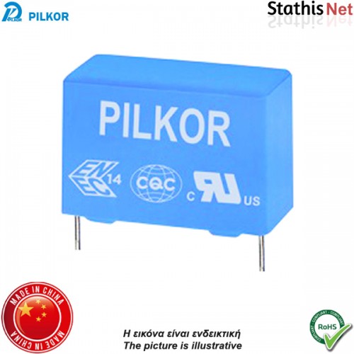 Πυκνωτής πολυπροπυλενίου MKT 1600V 9.1nF P22.5mm 384 Pilkor