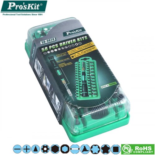 Κατσαβίδια ηλεκτρονικών Σετ 58τεμ SD-9828 Pro'sKit